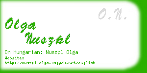 olga nuszpl business card